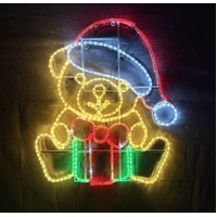 Teddy with Present Rope Light Motif 