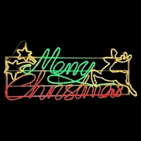 Merry Christmas Reindeer Stars Rope Light Motif 