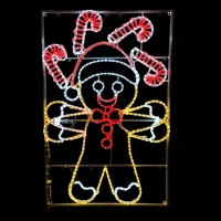Juggling Gingerbread Man Rope Light Motif