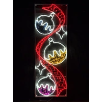 Baubles with Red Ribbon Rope Light Motif 