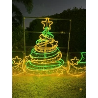 5m Long Tree with Swirls Rope Light Motif