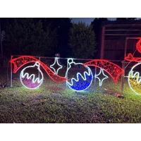 6 Baubles with Swirls Rope Light Motif - 5.05m long