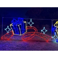 4 Presents with ribbon stars Rope Light Motif -  5.3m long