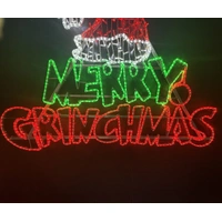 Merry Grinchmas with Hat Rope Light Motif 
