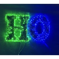 HO Blue & Green Tinsel Rope Light Motif