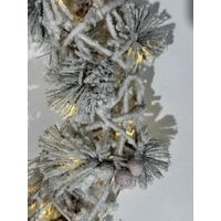 Flocked Wreath (45cm) with 40 Lights