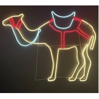 Neon Standing Camel Rope Light Motif