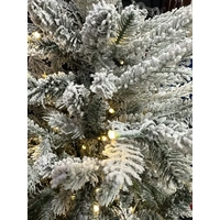 5 Foot Lit Mixed Leaf Snow Christmas Tree