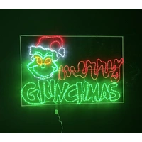Merry Grinchmas with Face Rope Light Motif