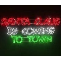 SANTA CLAUS IS COMING TO TOWN Rope Light Motif