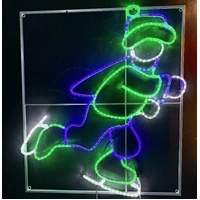 Skaters with Lamp Rope Light Motif