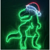 Christmas T-Rex Dinosaur Rope Light Motif 