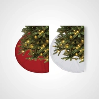 90cm Red Fluffy Tree Skirt (A) 