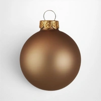 Rose Gold Glass Baubles - 6cm - Pack of 12
