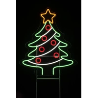 Neon Tree and Star Motif