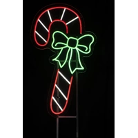 Neon Candy Cane Motif