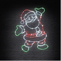 Happy Santa Rope Light Motif 