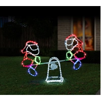 Santa See-Saw Rope Light Motif