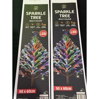 LED Multi Sparkle Wall Tree-60cm