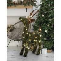 66cm LED Reindeer - Snowy Forest Tinsel 