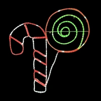 Candycane Lollipop Rope Light Motif