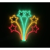 6 Flashing Stars Rope Light Motif 