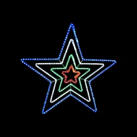 4 Layer Flashing Star Rope Light Motif 