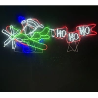 Santa Plane HOHOHO Rope Light Motif
