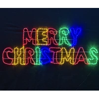 Colourful Merry Christmas Rope Light Motif 