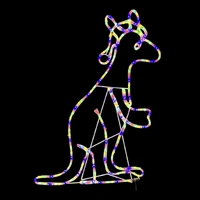 Multi Christmas Kangaroo Rope Light Motif 