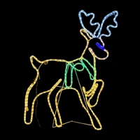 Single Reindeer Christmas Rope Light Motif