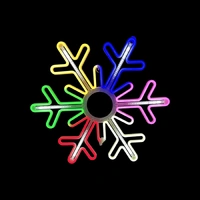 75cm Digital Neon Multi Snowflake