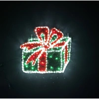 LED Christmas Tinsel Giftbox Rope Light Motif