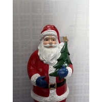 108cm Resin Santa Holding Christmas Tree 
