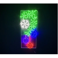 Garland with Snowflake and 3 Baubles Rope Light Motif 