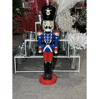4' Resin Christmas Nutcracker  - blue jacket