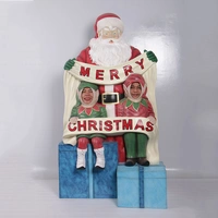 Resin Merry Christmas Santa Elf Photo Op