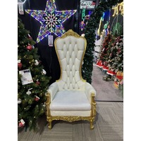 New White Resin Santa Throne