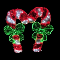 113cm Double Candy Canes Rope Light Motif 