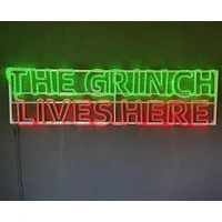 The Grinch Lives Here Rope Light Motif 