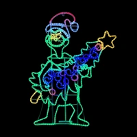 Grinch Stealing Christmas Tree Rope Light Motif 