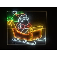 140cm Sleigh with Santa Rope Light Motif