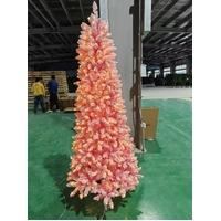7ft Pink Pre-lit Slovenian Pine Snow Tree