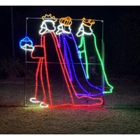 Large 3 Wise Men Rope Light Motif