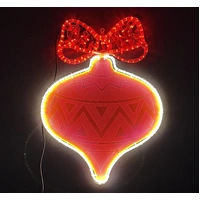 Bauble with Red Ribbon Rope Light Motif 
