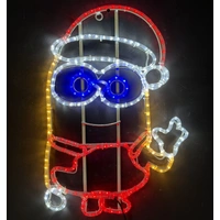 Warm White/Red Minion Waving Rope Light Motif 
