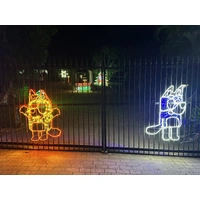 Blue Dog Rope Light Motif