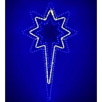 Blue/White/Blue Bethlehem Star Rope Light Motif 
