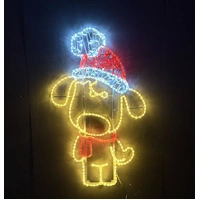 Christmas Dog Rope Light Motif