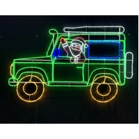 Santa in 4WD Rope Light Motif 